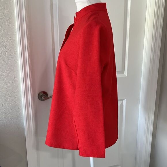 Mary G. Palm Beach Elegant Red W Flower Buttons Dressy Popover NWT SZ S - Picture 4 of 8